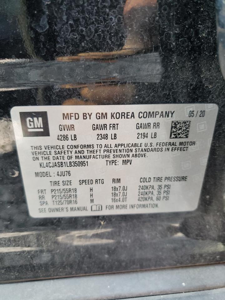 2020 Buick Encore Preferred VIN: KL4CJASB1LB350951 Lot: 59206105
