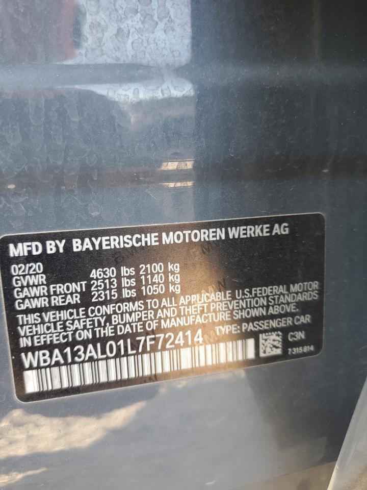 2020 BMW M235Xi VIN: WBA13AL01L7F72414 Lot: 62427215