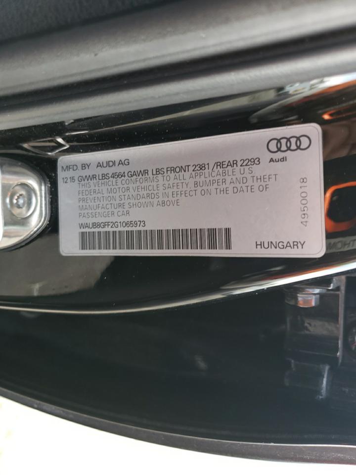 2016 Audi A3 Premium VIN: WAUB8GFF2G1065973 Lot: 62010025