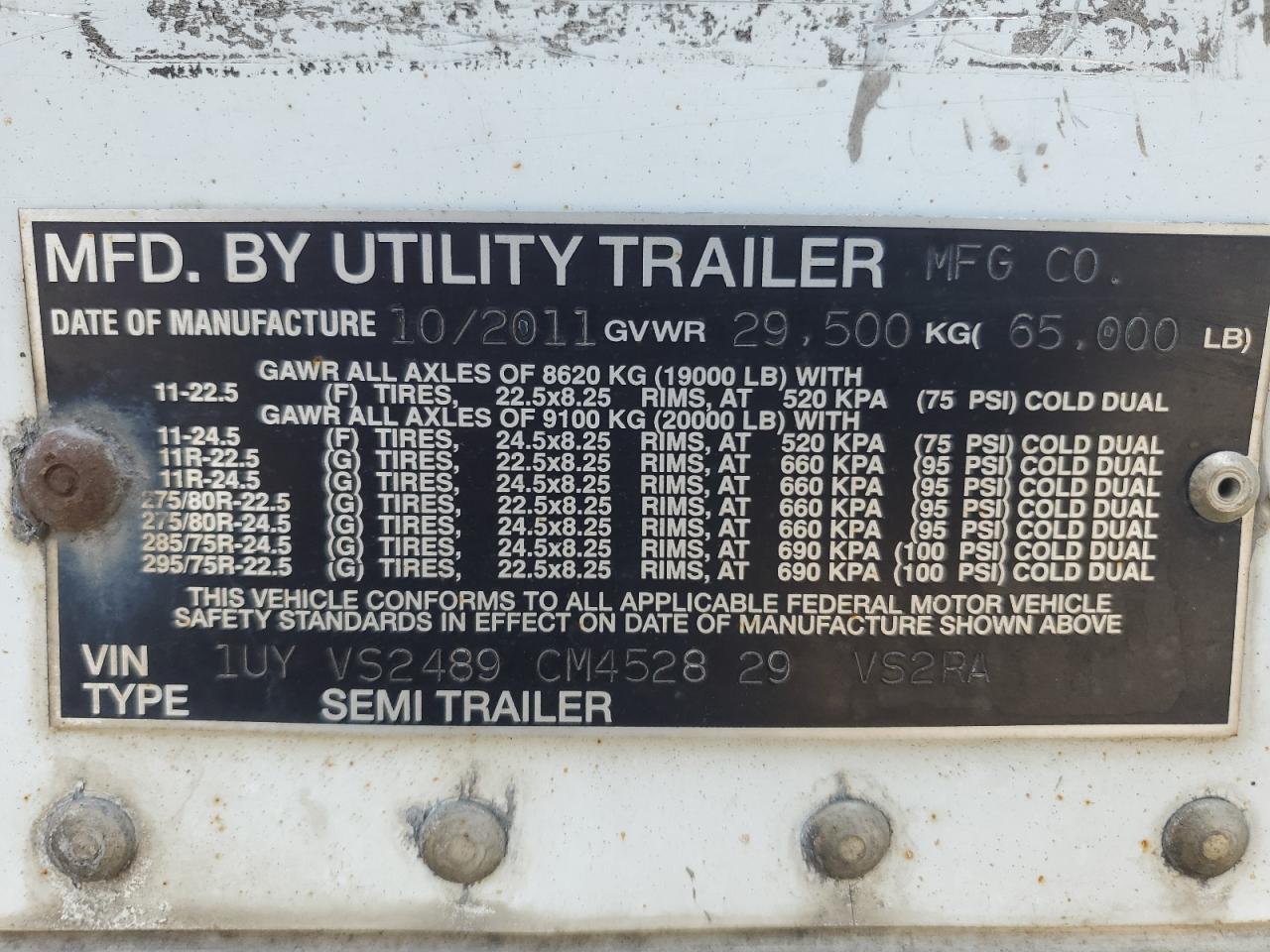 UTILITY ALL Models 2012 VIN 1UYVS2489CM452829 photo 10