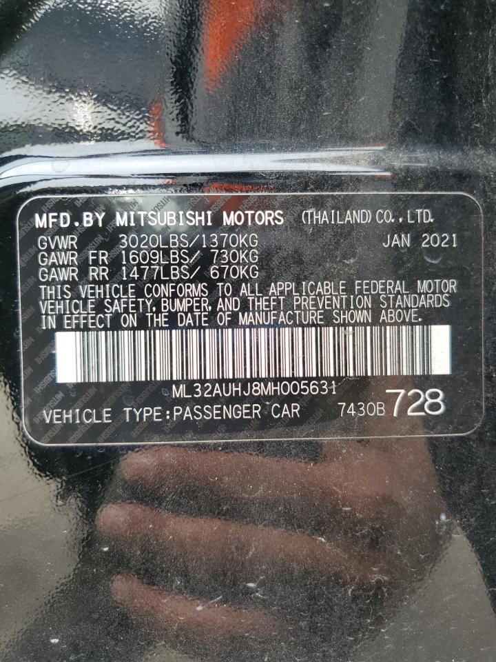 2021 Mitsubishi Mirage Es VIN: ML32AUHJ8MH005631 Lot: 62192865