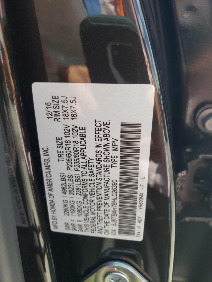2017 Acura Rdx Advance VIN: 5J8TB4H78HL026390 Lot: 66699615