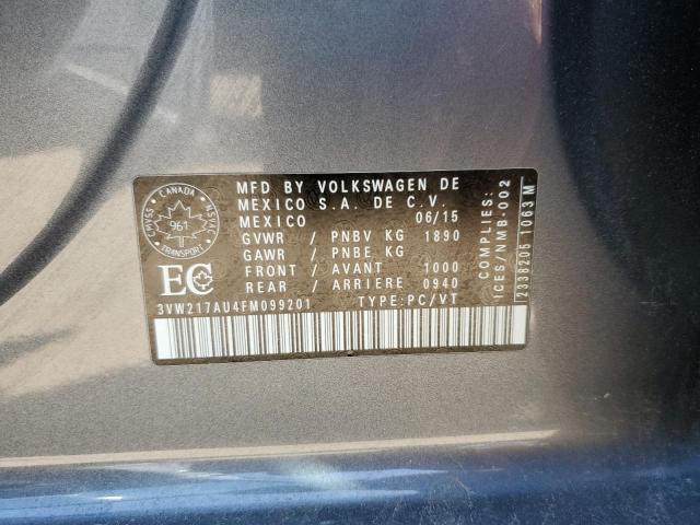 2015 VOLKSWAGEN GOLF   
