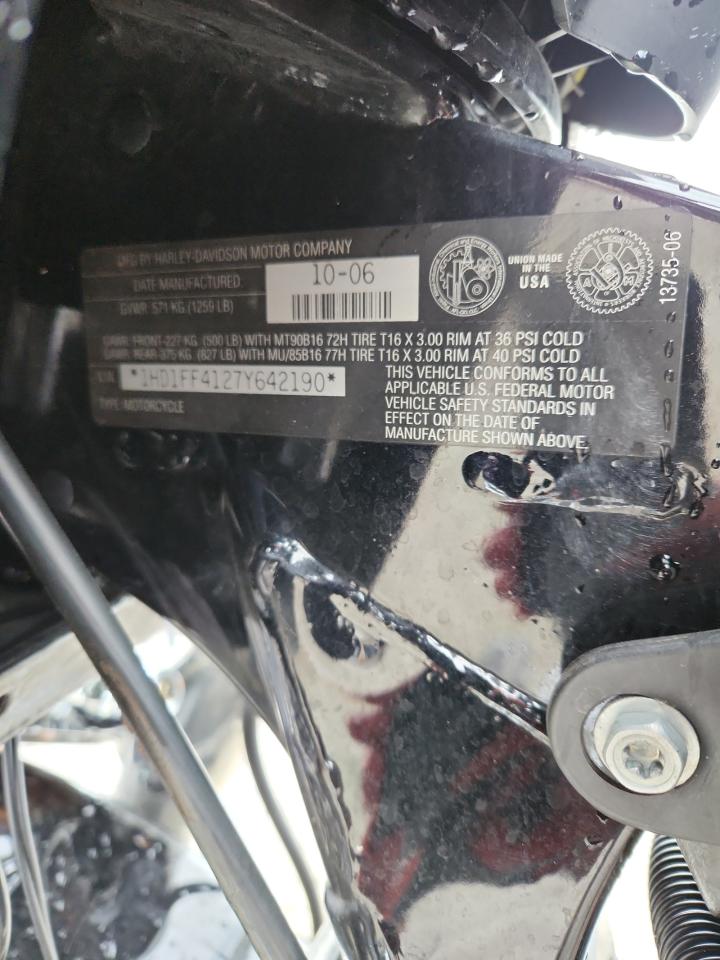 2007 Harley-Davidson Flht Classic VIN: 1HD1FF4127Y642190 Lot: 60717585