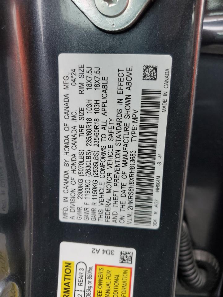 VIN: 2HKRS6H8XRH813683 2024 HONDA CRV