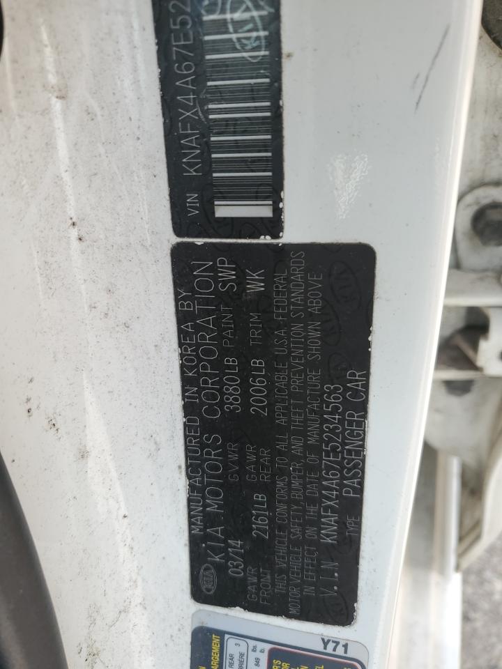 2014 Kia Forte Lx VIN: KNAFX4A67E5234563 Lot: 63069465