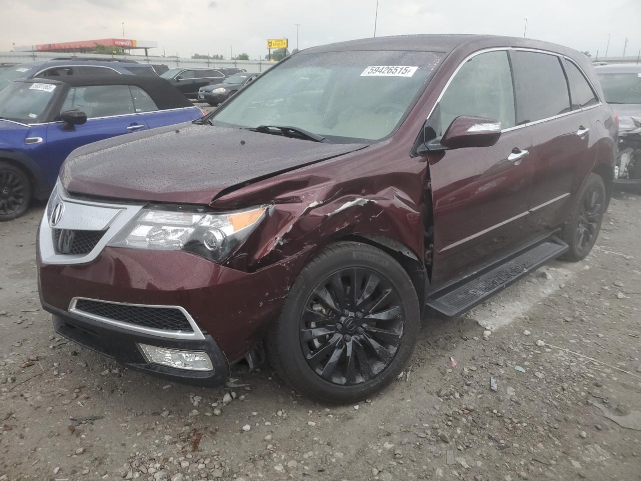 2012 Acura Mdx Advance zu verkaufen in Cahokia Heights, IL - Front End