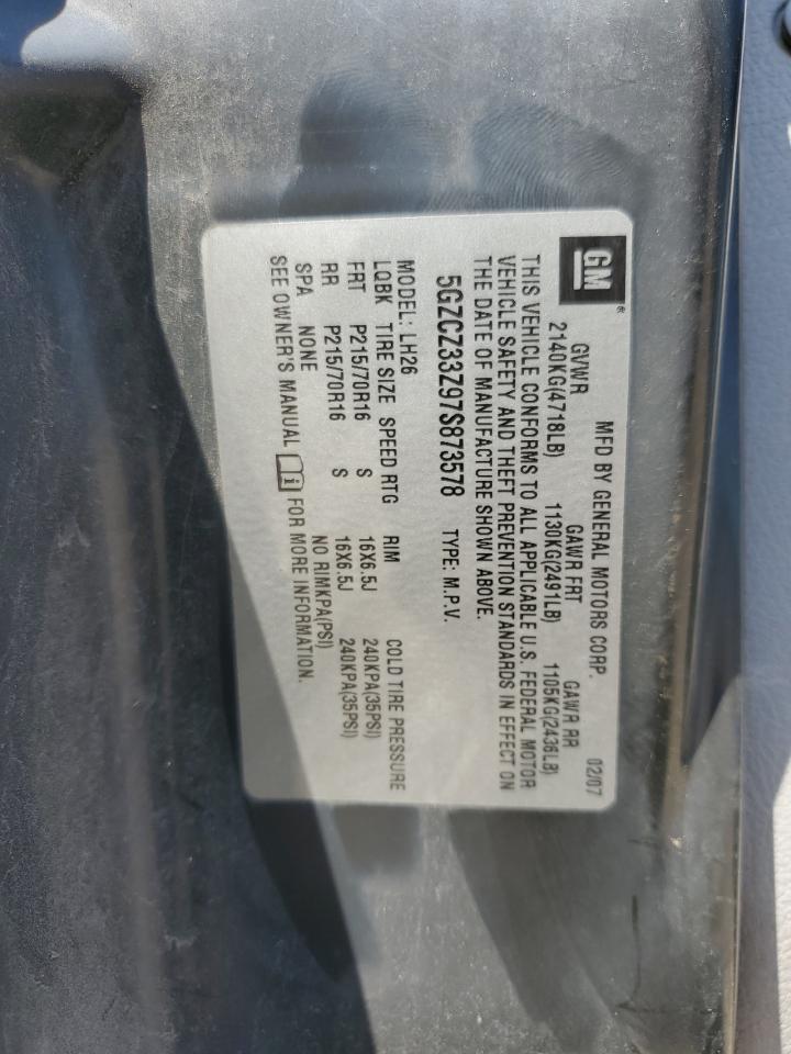 2007 Saturn Vue Hybrid VIN: 5GZCZ33Z97S873578 Lot: 62155515