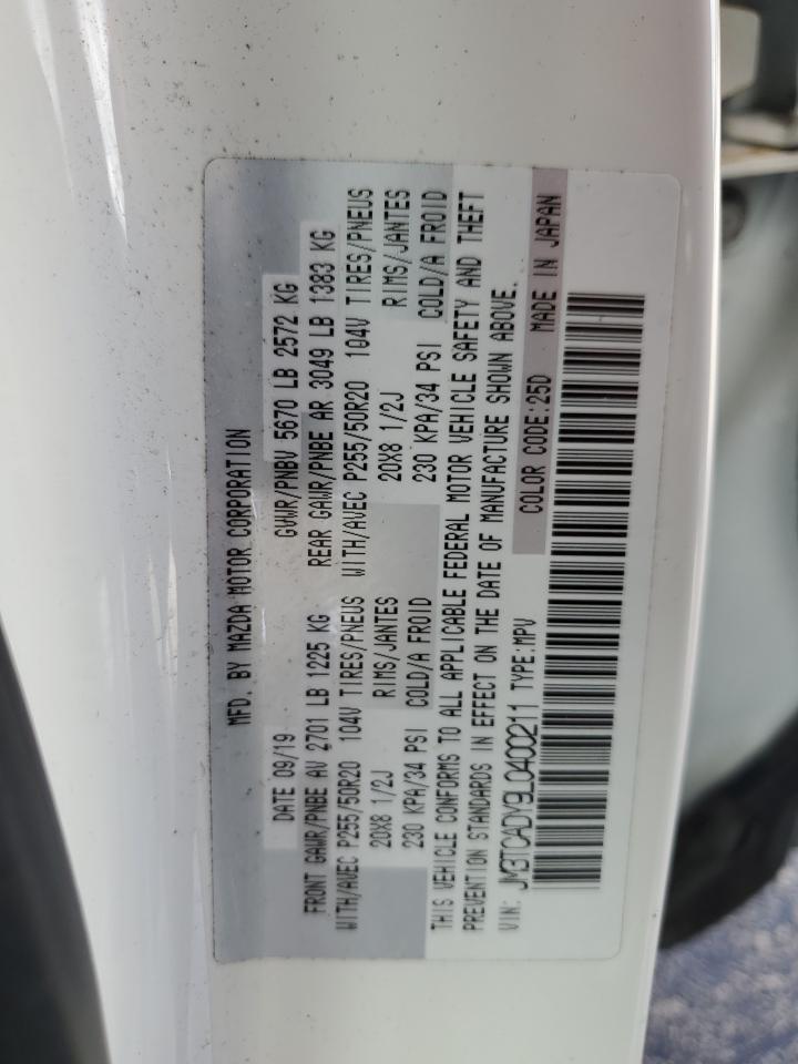 2020 Mazda Cx-9 Grand Touring VIN: JM3TCADY9L0400211 Lot: 60848005