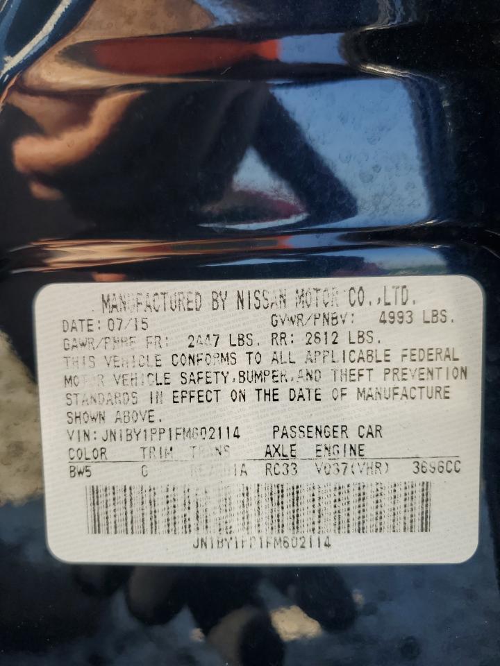 2015 Infiniti Q70L 3.7 VIN: JN1BY1PP1FM602114 Lot: 62262605