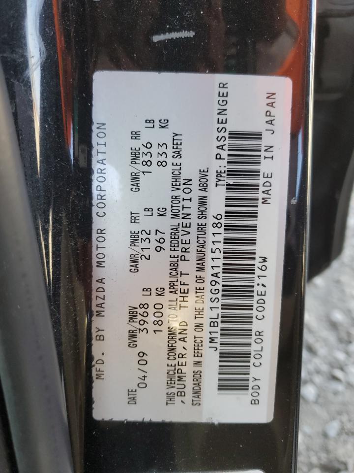2010 Mazda 3 I VIN: JM1BL1SG9A1151186 Lot: 62095175