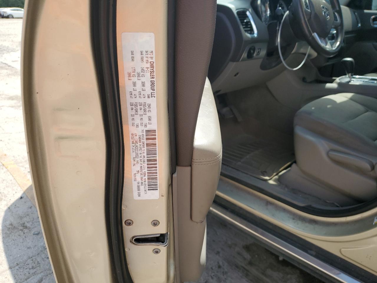 2012 Dodge Durango Sxt VIN: 1C4RDJAG3CC120522 Lot: 62914255