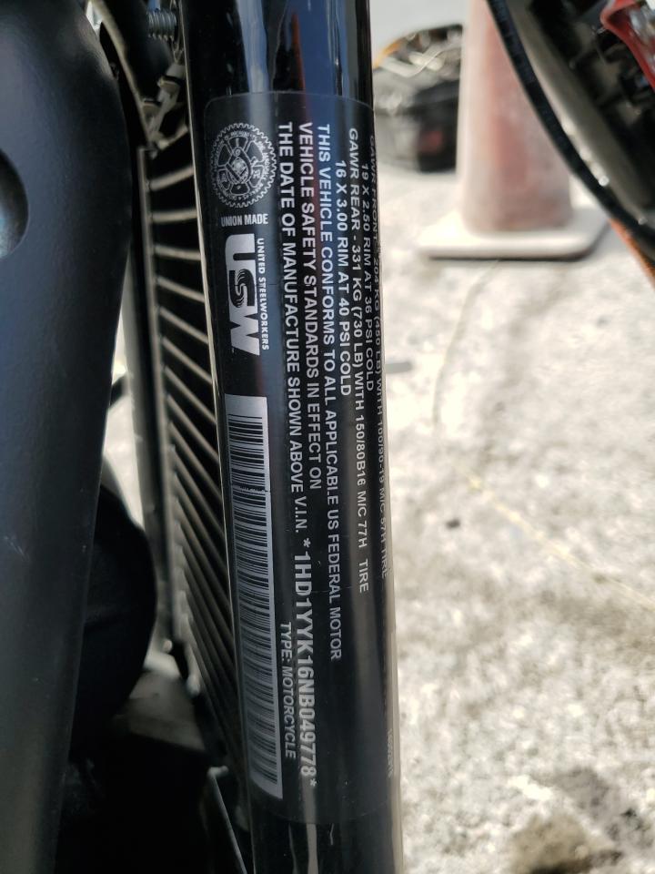 2022 Harley-Davidson Fxbbs VIN: 1HD1YYK16NB049778 Lot: 59804935