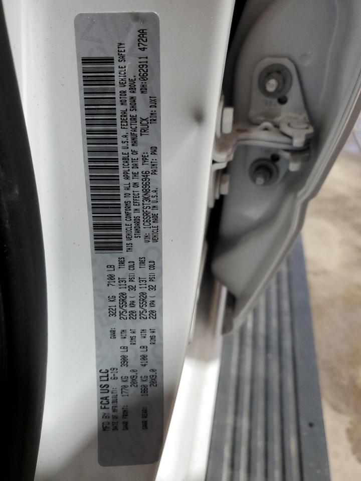 2019 Ram 1500 Longhorn VIN: 1C6SRFST3KN896946 Lot: 58253205