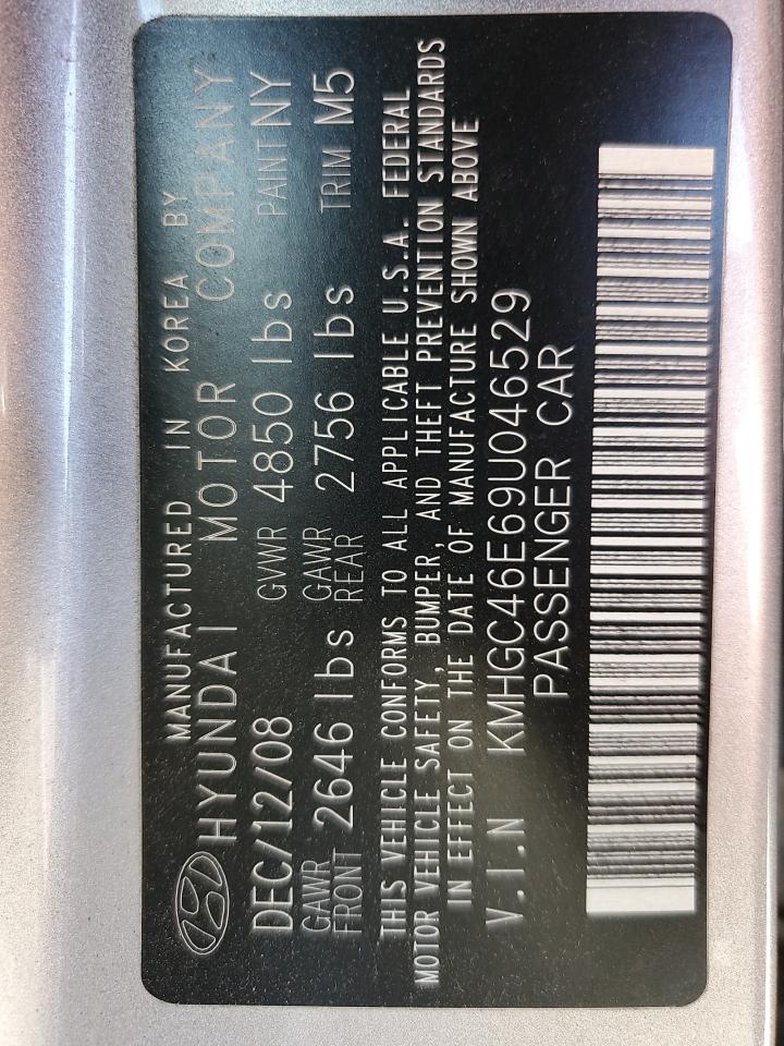 2009 Hyundai Genesis 3.8L VIN: KMHGC46E69U046529 Lot: 62114765