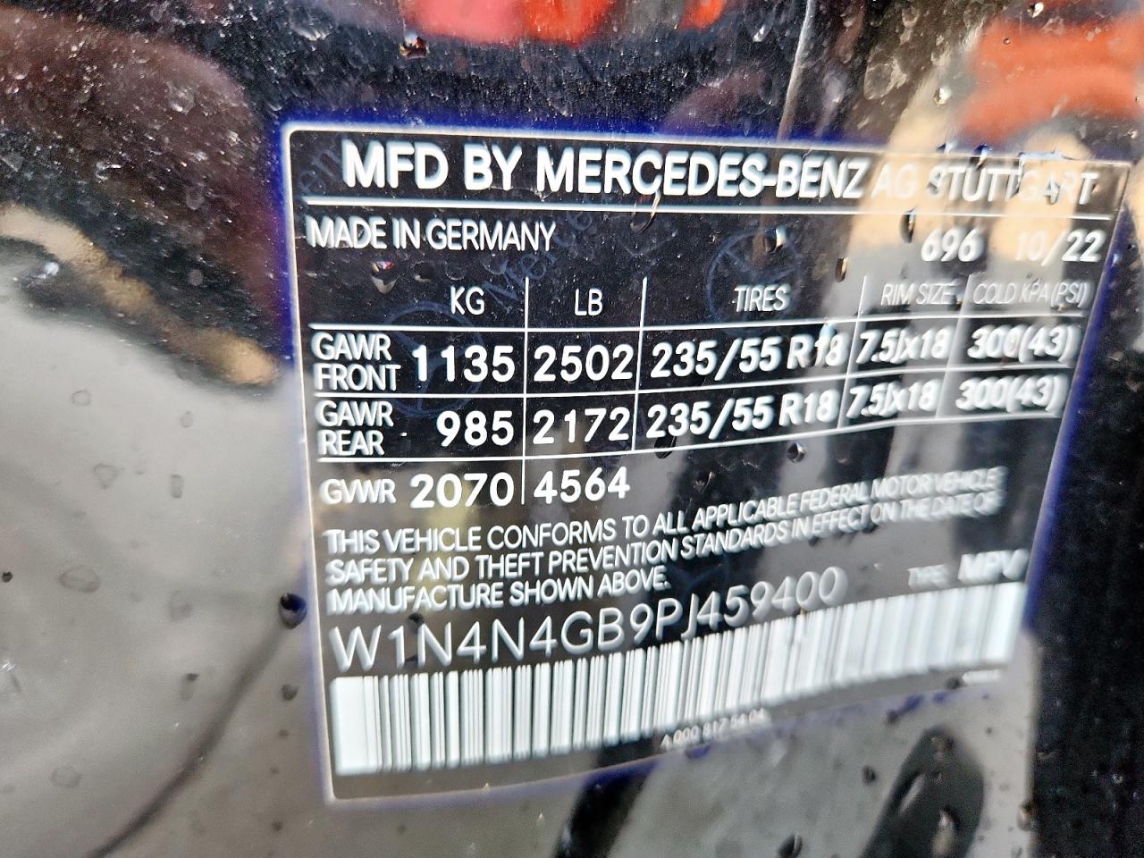 2023 Mercedes-Benz Gla 250 VIN: W1N4N4GB9PJ459400 Lot: 59155955