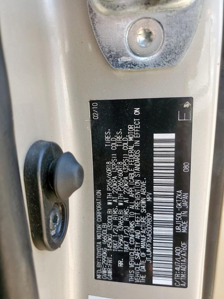 2010 Lexus Gx 460 Premium VIN: JTJJM7FX6A5009809 Lot: 62614015