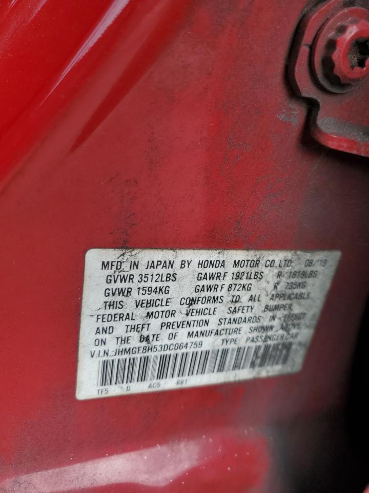 2013 Honda Fit Sport VIN: JHMGE8H53DC064759 Lot: 62783955