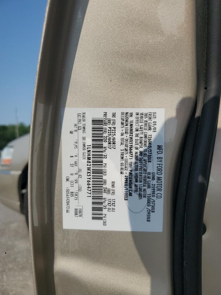2005 Lincoln Town Car Signature Limited VIN: 1LNHM82WX5Y664771 Lot: 60664305