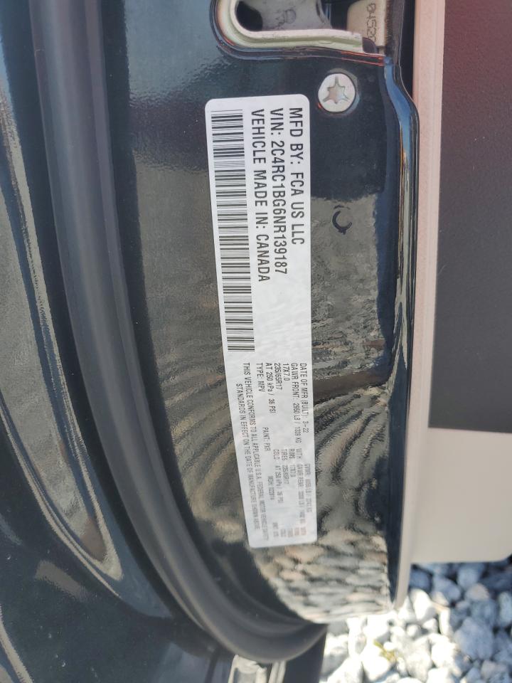 2022 Chrysler Pacifica Touring L VIN: 2C4RC1BG6NR139187 Lot: 61600215
