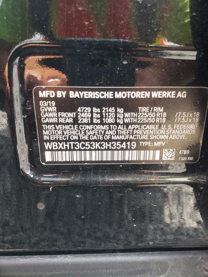 2019 BMW X1 xDrive28I VIN: WBXHT3C53K3H35419 Lot: 61072105