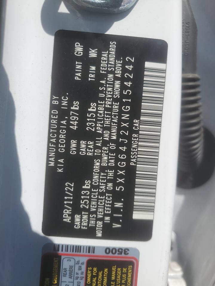 KIA K5 2022 VIN 5XXG64J2XNG154242 фото 12