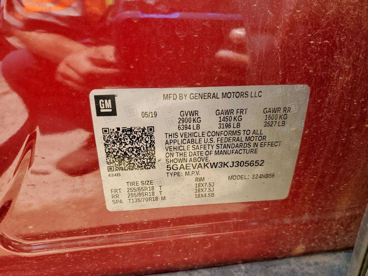 2019 Buick Enclave Essence VIN: 5GAEVAKW3KJ305652 Lot: 62824665
