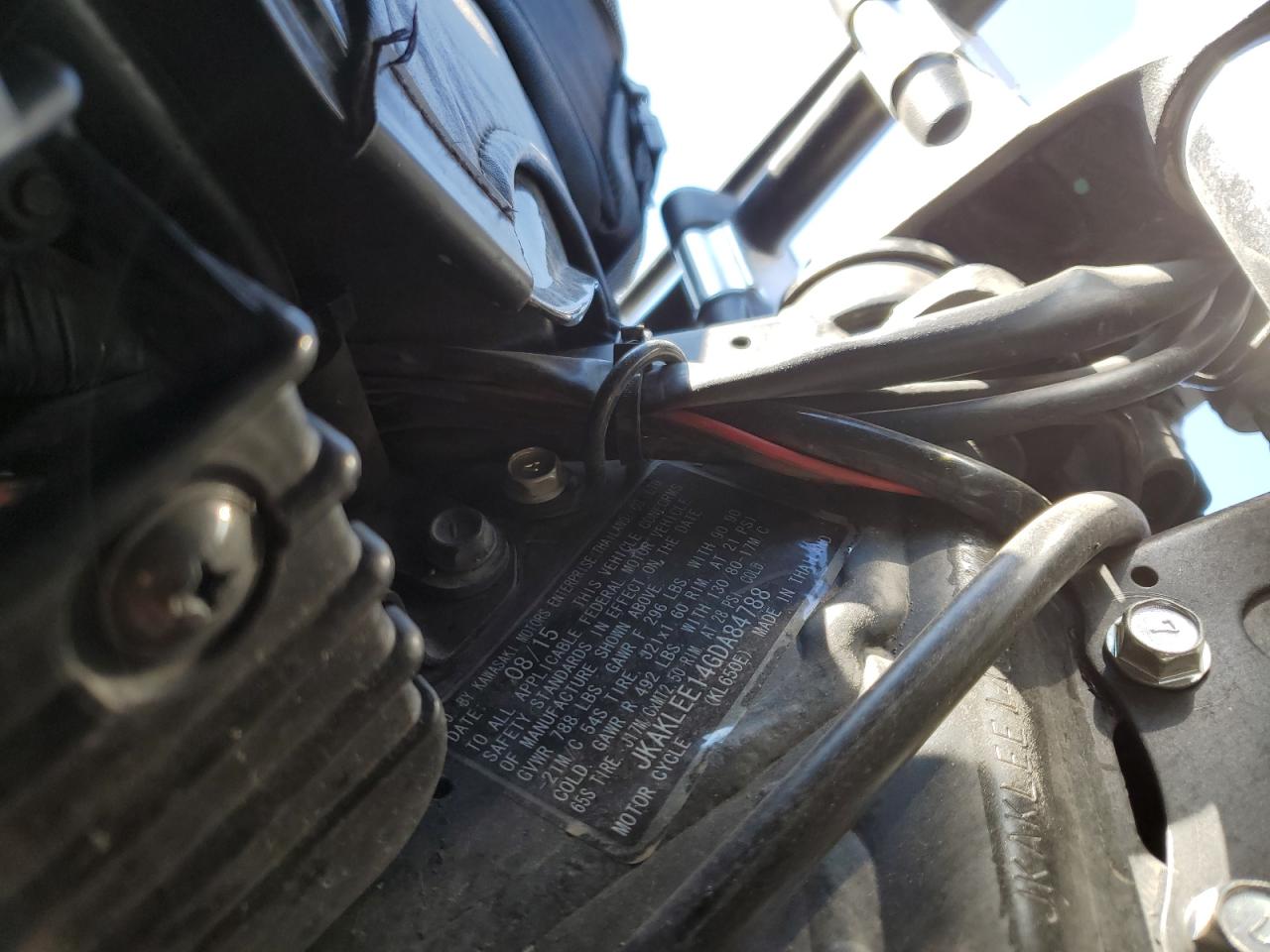jkaklee14gda84788 JKAKLEE14GDA84788 2016 Kawasaki Kl650 E
