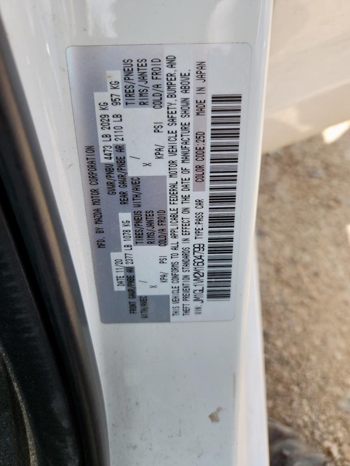2021 Mazda 6 Touring VIN: JM1GL1VM2M1604799 Lot: 62341665