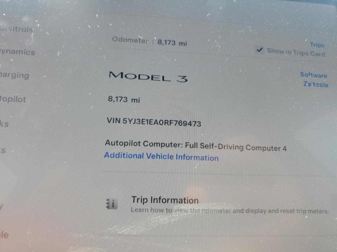 2024 Tesla Model 3 VIN: 5YJ3E1EA0RF769473 Lot: 62416805
