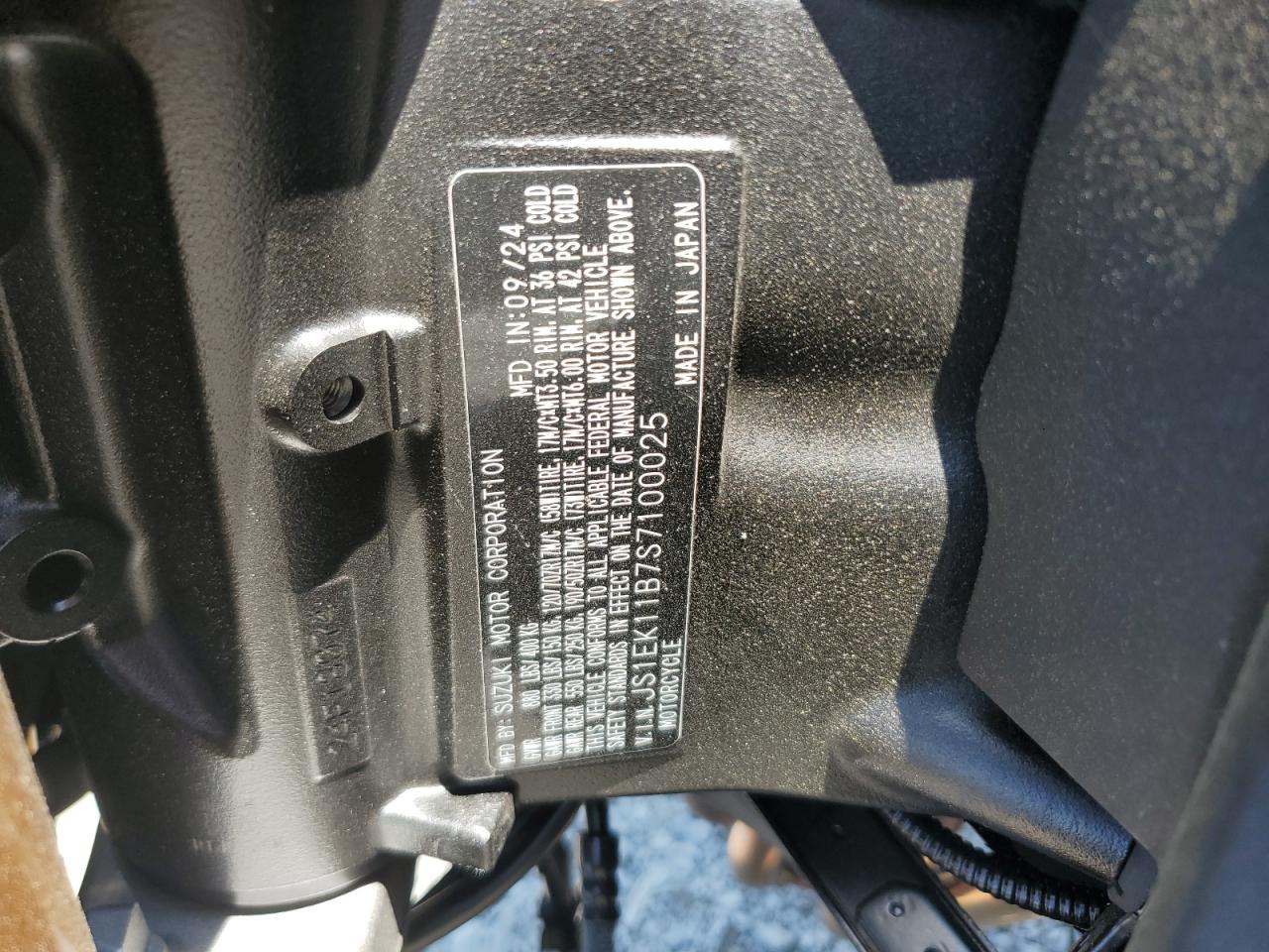 js1ek11b7s7100025 JS1EK11B7S7100025 2025 Suzuki Gsx-S1000 A