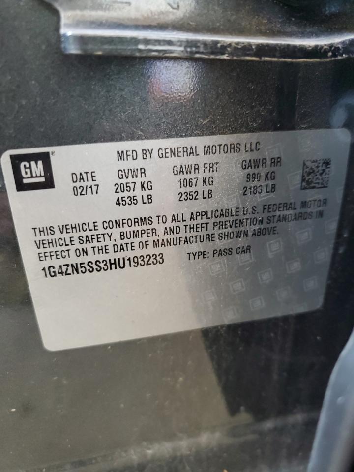 2017 Buick Lacrosse Preferred VIN: 1G4ZN5SS3HU193233 Lot: 61918995