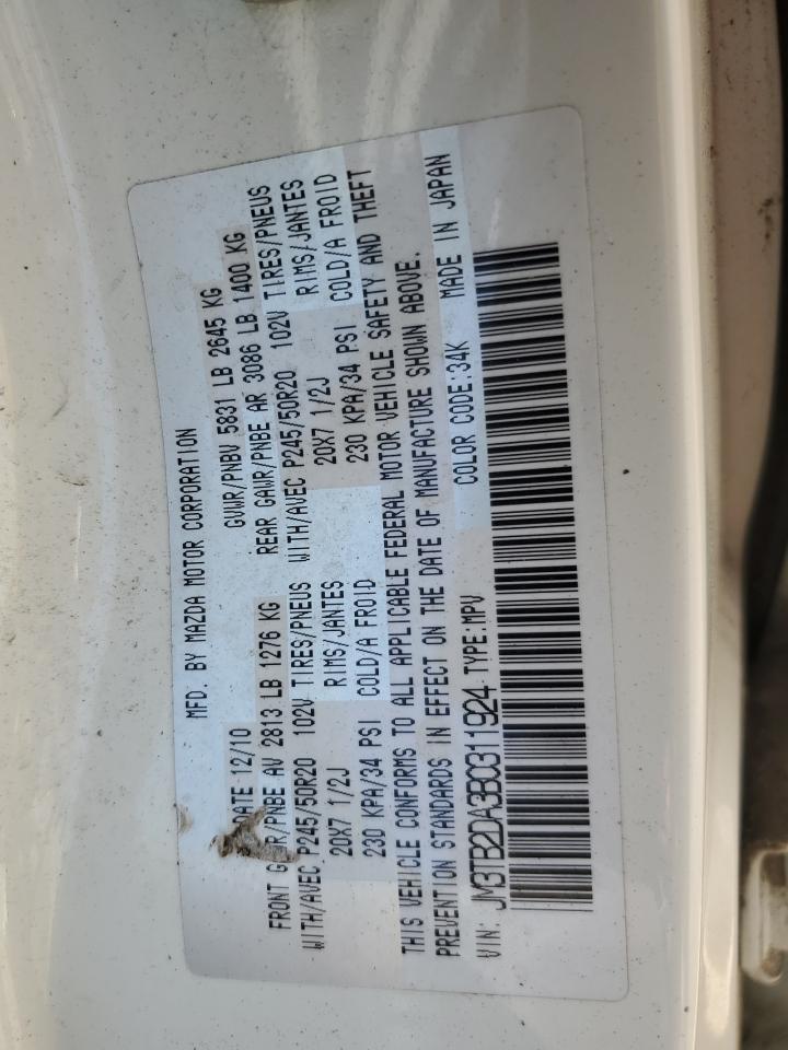 2011 Mazda Cx-9 VIN: JM3TB2DA3B0311924 Lot: 61596035