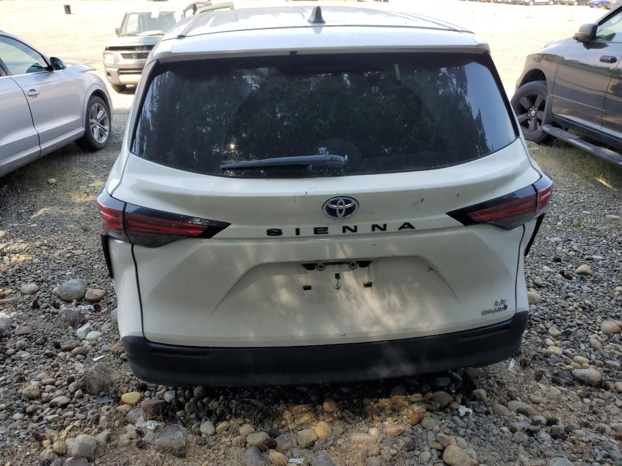 2022 Toyota Sienna Le VIN: 5TDKRKEC3NS116231 Lot: 59980255