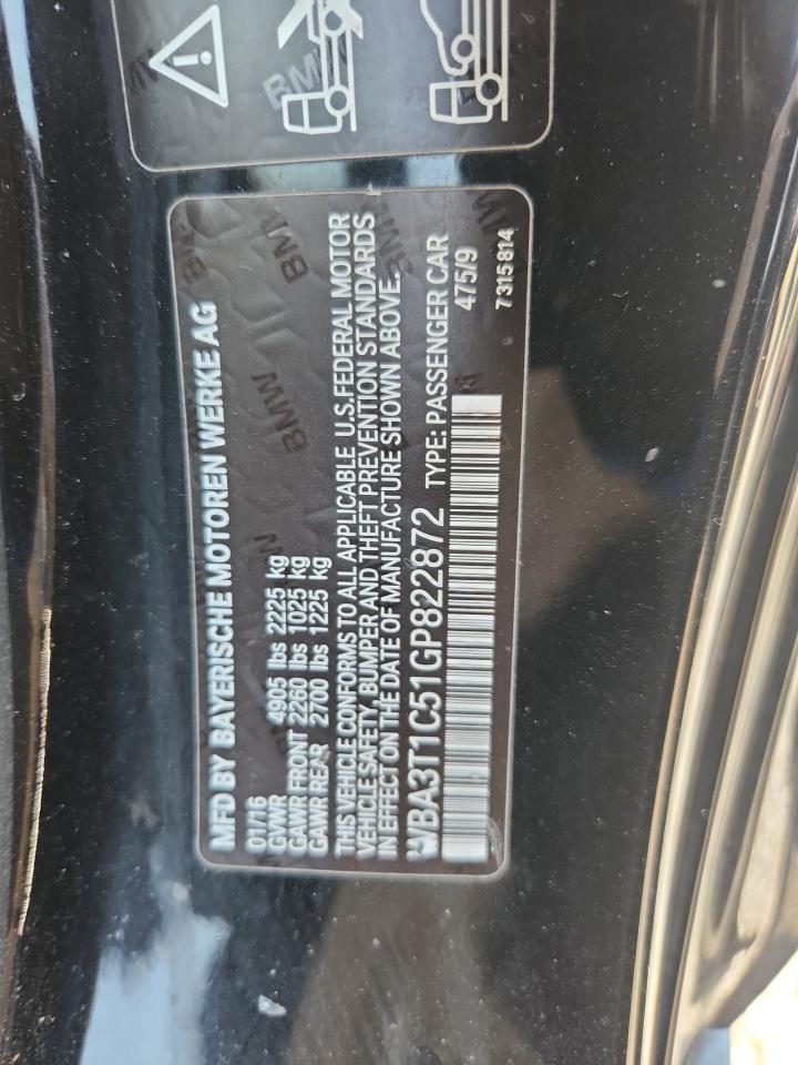 2016 BMW 428 Xi Sulev VIN: WBA3T1C51GP822872 Lot: 62251935