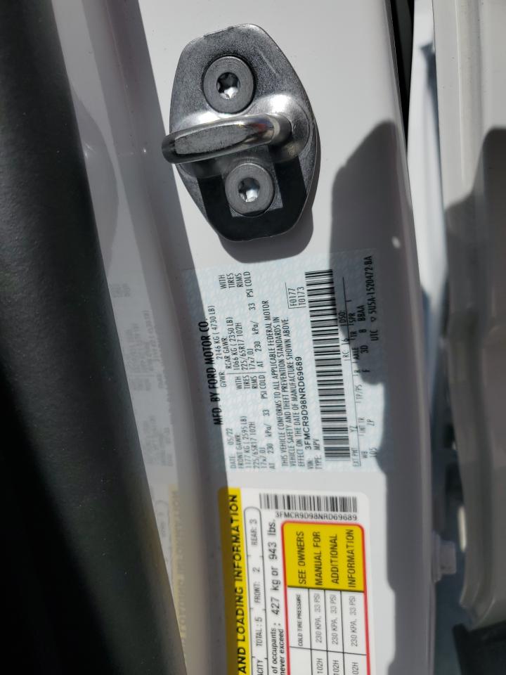 2022 Ford Bronco Sport Badlands VIN: 3FMCR9D98NRD69689 Lot: 61783875