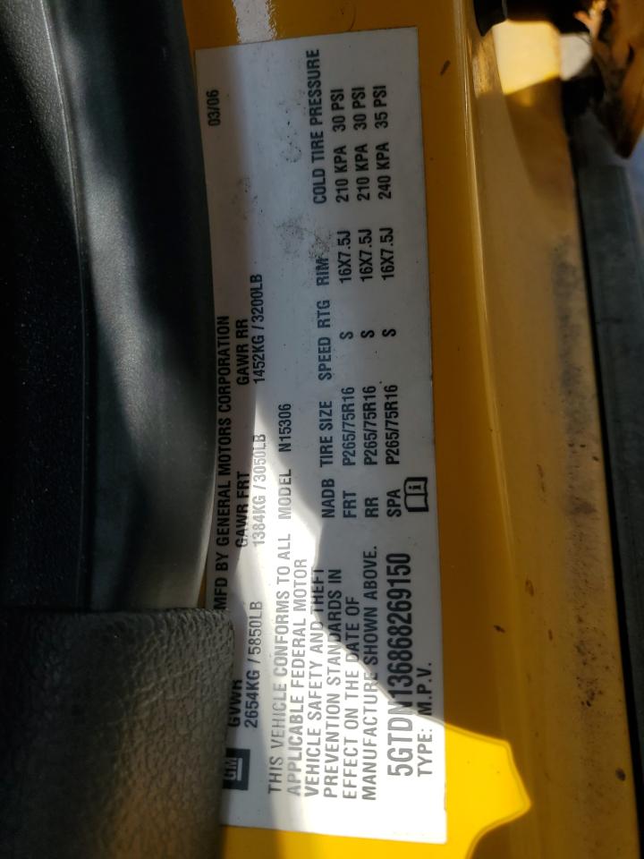 2006 Hummer H3 VIN: 5GTDN136868269150 Lot: 61093955