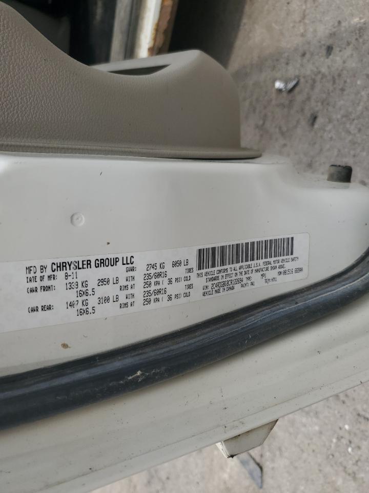 2012 Dodge Grand Caravan Se VIN: 2C4RDGBG8CR122694 Lot: 62483175