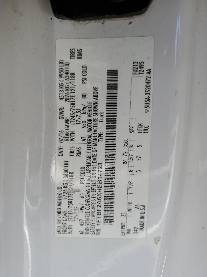 2017 Ford F250 Super Duty VIN: 1FTBF2A6XHEB14723 Lot: 62753365