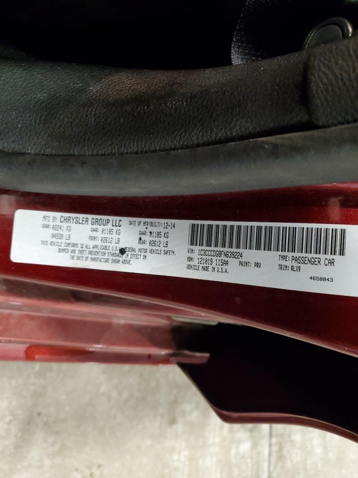 2015 Chrysler 200 S VIN: 1C3CCCDG8FN639224 Lot: 60869215