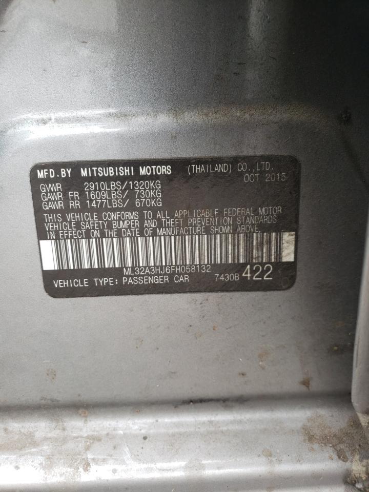 2015 Mitsubishi Mirage De VIN: ML32A3HJ6FH058132 Lot: 62789405