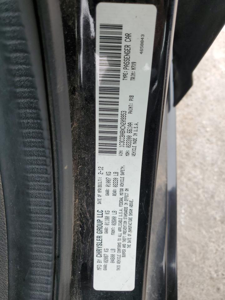 2012 Chrysler 200 Lx VIN: 1C3CCBABXCN209953 Lot: 60295445