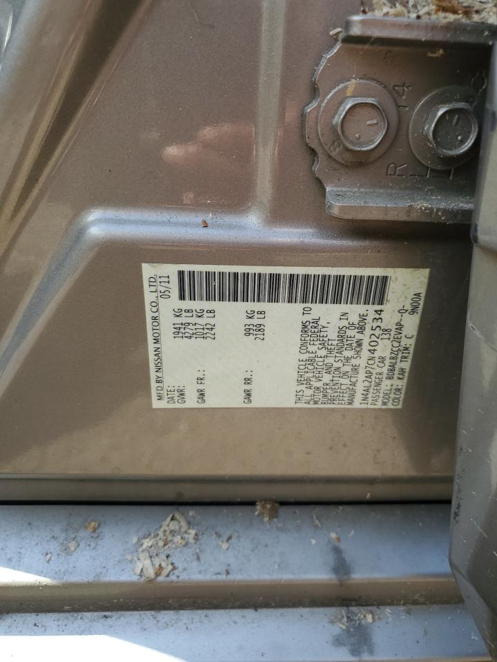 NISSAN ALTIMA 2012 VIN 1N4AL2AP7CN402534 фото 12