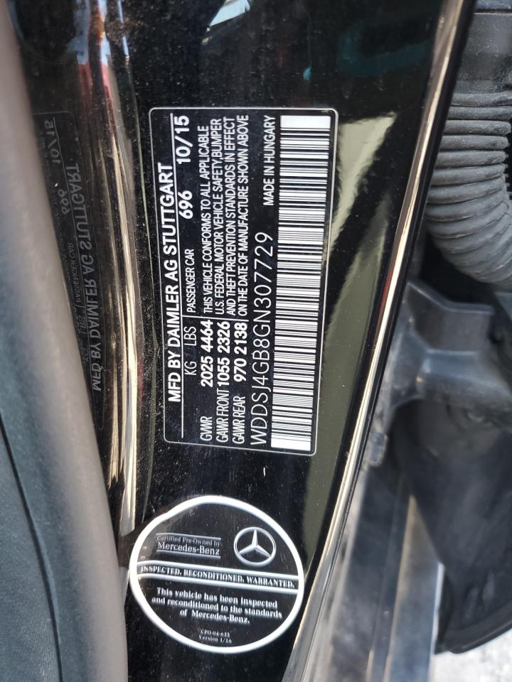 2016 Mercedes-Benz Cla 250 4Matic VIN: WDDSJ4GB8GN307729 Lot: 62658425