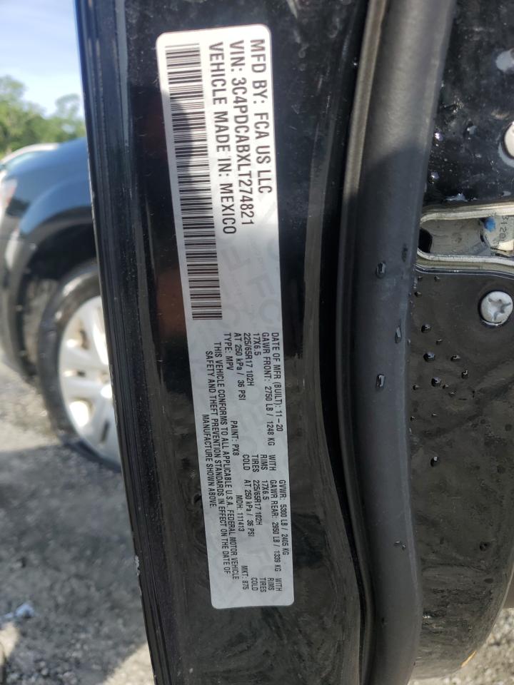 2020 Dodge Journey Se VIN: 3C4PDCABXLT274821 Lot: 61643965