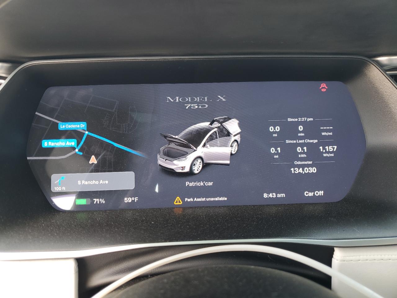 2017 Tesla Model X VIN: 5YJXCAE2XHF050195 Lot: 59854585