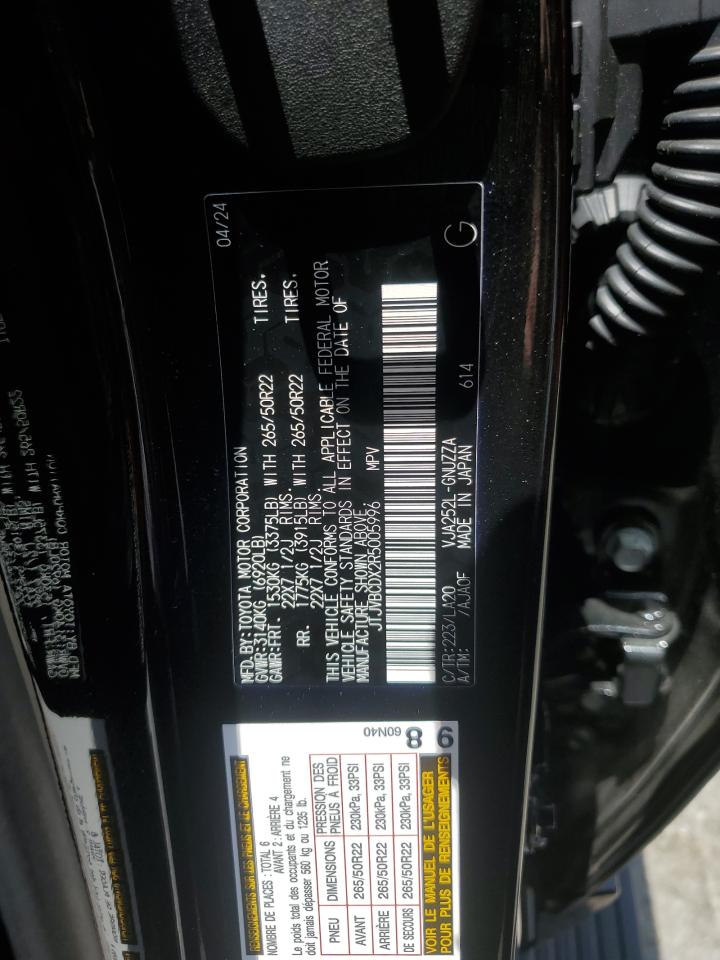 2024 Lexus Gx 550 Luxury VIN: JTJVBCDX2R5005996 Lot: 61593635
