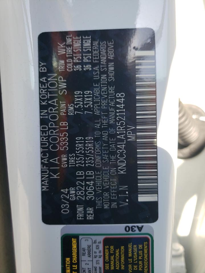 KIA EV6 LIGHT 2024 VIN KNDC34LA1R5211448 zdjęcie 12