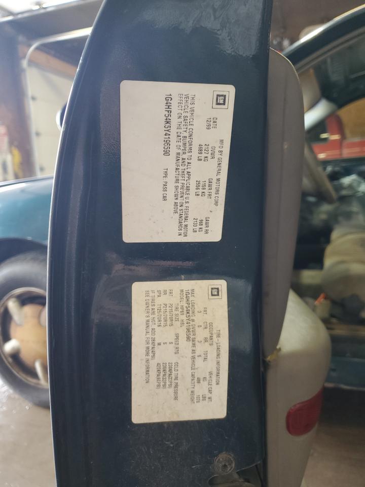 2000 Buick Lesabre Custom VIN: 1G4HP54K5Y4196590 Lot: 61997215