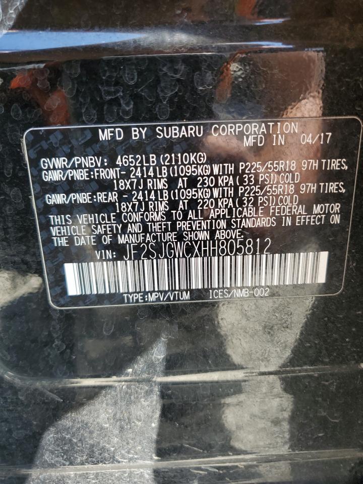2017 Subaru Forester 2.0Xt Touring VIN: JF2SJGWCXHH805812 Lot: 61081795